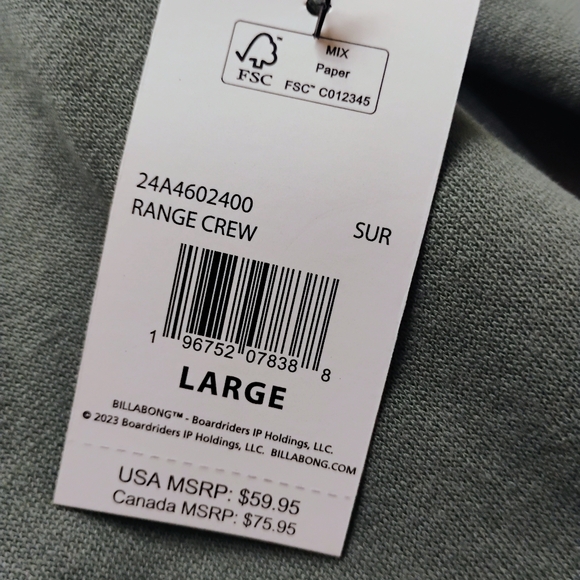 BILLABONG NEW Crewneck Sweatshirt - Picture 10 of 13
